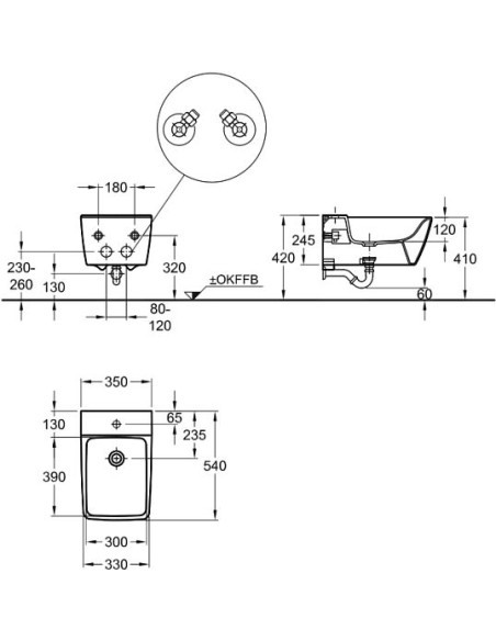 Keramag piekaramais bidē Xeno2 237050