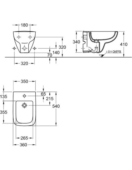 Keramag piekaramais bidē Renova Nr.1 Plan 232150