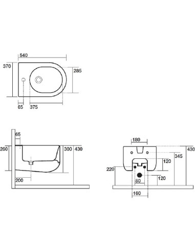 Kerasan piekaramais bidē Flo 312301 - 6