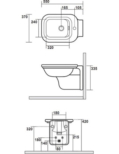Kerasan piekaramais bidē Waldorf 4125 - 10
