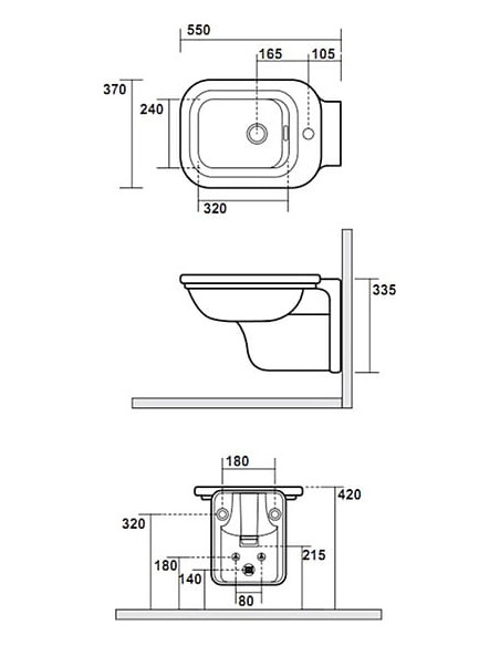Kerasan piekaramais bidē Waldorf 4125 - 10