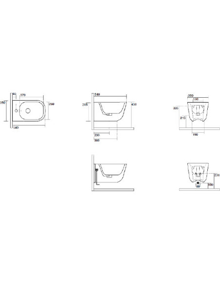 Kerasan piekaramais bidē Tribeca 512501 - 9 Kerasan piekaramais bidē Tribeca 512501 - 9