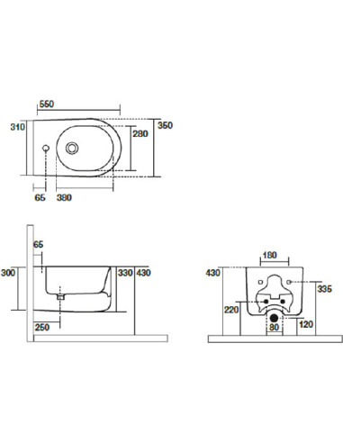 Kerasan piekaramais bidē Nolita 532501 - 6
