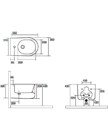 Kerasan piekaramais bidē Nolita 532501 - 6