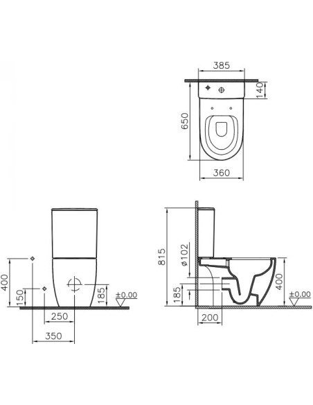 VitrA tualetes pods Sento Open-Back 9830B003-7204 - 5 VitrA tualetes pods Sento Open-Back 9830B003-7204 - 5