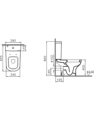 VitrA tualetes pods D-Light 9014B003-7207 - 3
