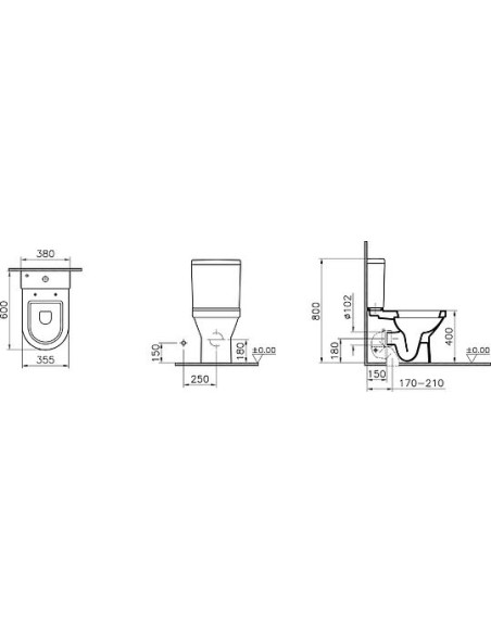 VitrA tualetes pods S50 9798B003-7200 - 3