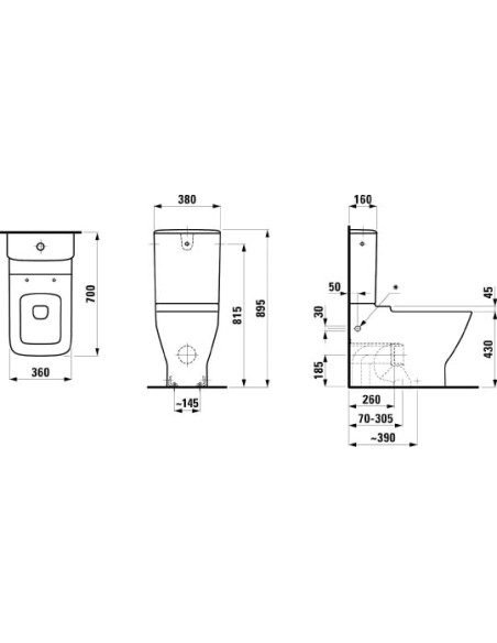 Laufen tualetes pods Palace 2470.6.000.231.1 - 5 Laufen tualetes pods Palace 2470.6.000.231.1 - 5