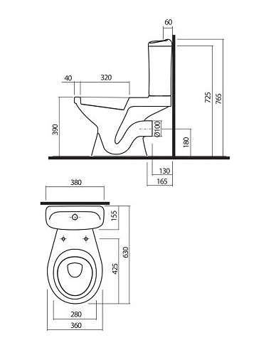 Kolo tualetes pods Idol 19026-00U