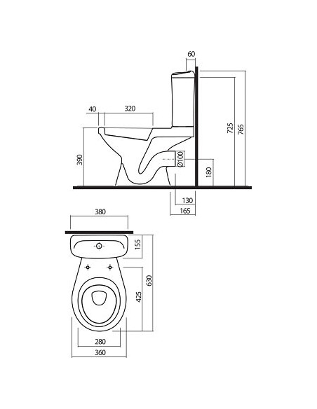 Kolo tualetes pods Idol 19026-00U