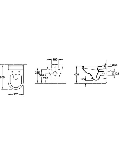 Villeroy & Boch pie sienas piekaramais pods Hommage 6661 B0 R1