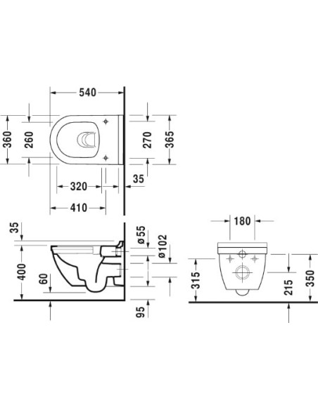 Duravit pie sienas piekaramais pods Starck 3 45270900A1