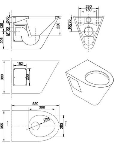 Nofer pie sienas piekaramais pods 13018.S