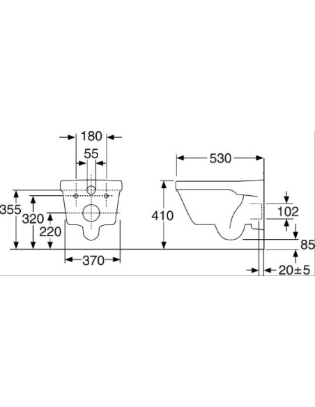 Gustavsberg pie sienas piekaramais pods Hygienic Flush WWC 5G84HR01