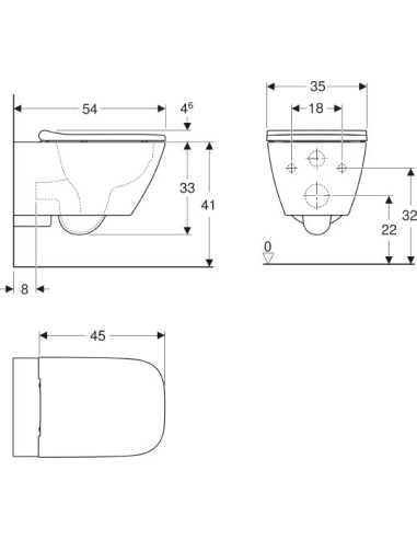 Geberit pie sienas piekaramais pods Smyle Square