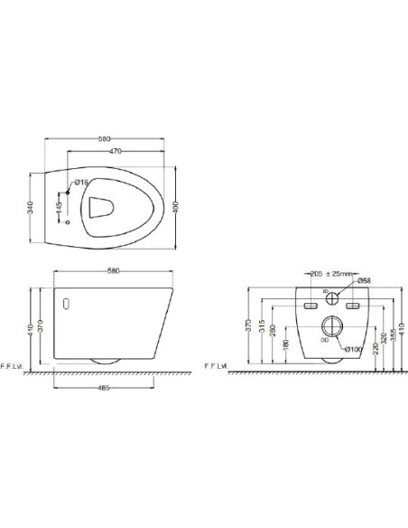 Jaquar pie sienas piekaramais pods Vignette VGS-WHT-81953