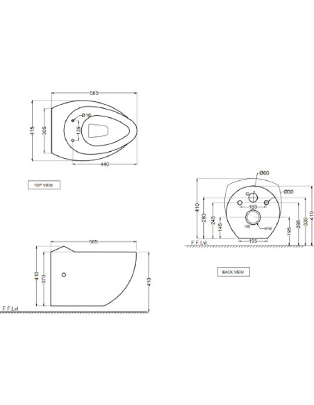 Jaquar pie sienas piekaramais pods Fusion FSS-WHT-29951
