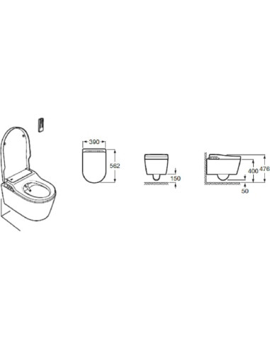 Roca pie sienas piekaramais pods Inspira in-wash