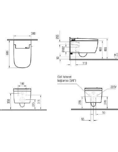 VitrA pie sienas piekaramais pods V-Care 5674B003-6104 - 11