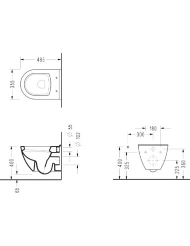 Serel pie sienas piekaramais pods Smart SM12BM