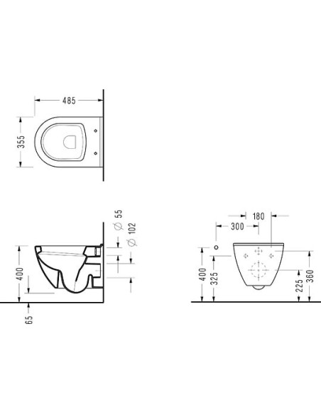 Serel pie sienas piekaramais pods Smart SM12SLBM