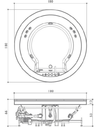Jacuzzi akrila vanna Nova Top AQS