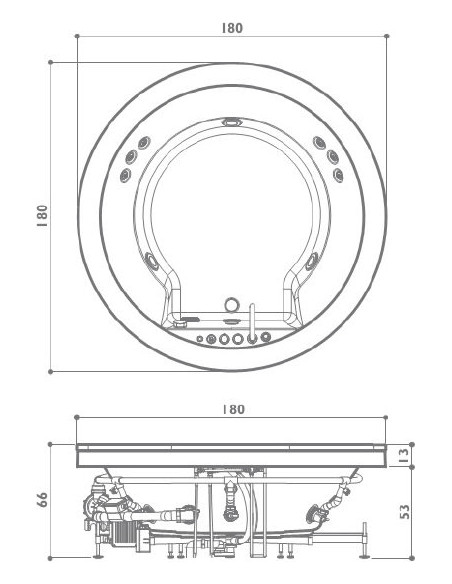 Jacuzzi akrila vanna Nova Top AQS