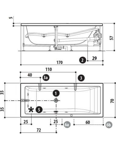 Jacuzzi akrila vanna Lagoon 170 SX