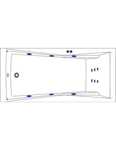 Excellent akrila vanna Palace Line 180x80