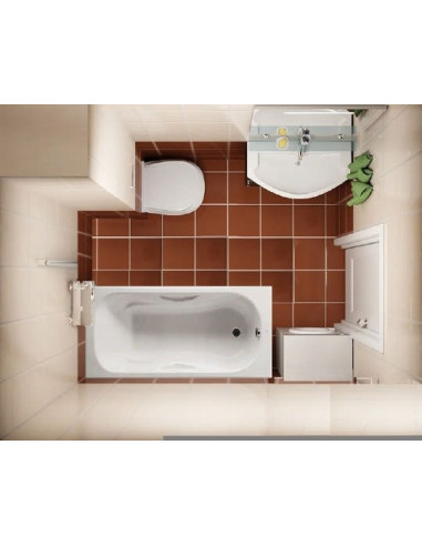 Roca čuguna vanna ar anti slip virsmu Malibu 170x75cm A230960000 - 5