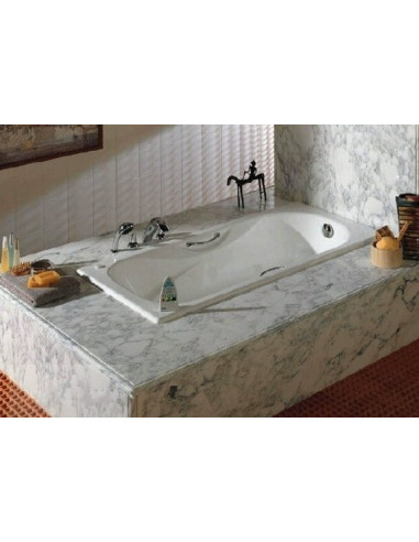 Roca čuguna vanna Malibu 160x75cm, ar rokturiem - 7