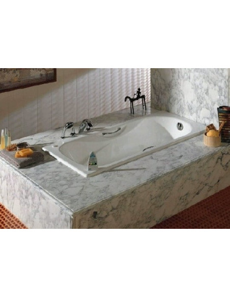 Roca čuguna vanna Malibu 160x75cm, ar rokturiem - 7 Roca čuguna vanna Malibu 160x75cm, ar rokturiem - 7