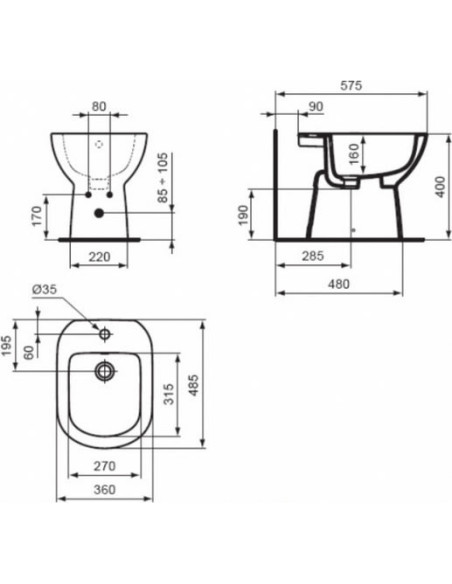 Ideal Standard gridas bidē Tempo T510201
