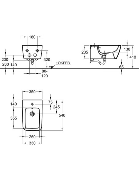 Keramag piekaramais bidē It! 231910
