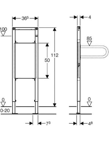 Geberit margu rāmis Duofix 111.790.00.1