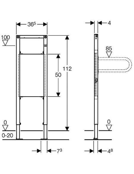 Geberit margu rāmis Duofix 111.790.00.1