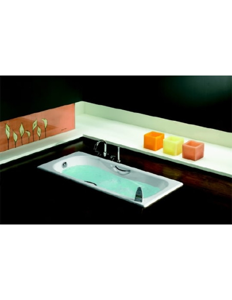 Roca čuguna vanna Malibu 160x75cm, ar rokturiem - 30 Roca čuguna vanna Malibu 160x75cm, ar rokturiem - 30