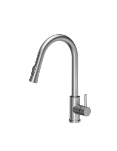 JULIA SteelQ Pull Out + Stream Change kitchen faucet steel - 1