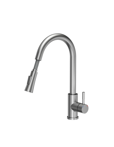 JULIA SteelQ Pull Out + Stream Change kitchen faucet steel - 2