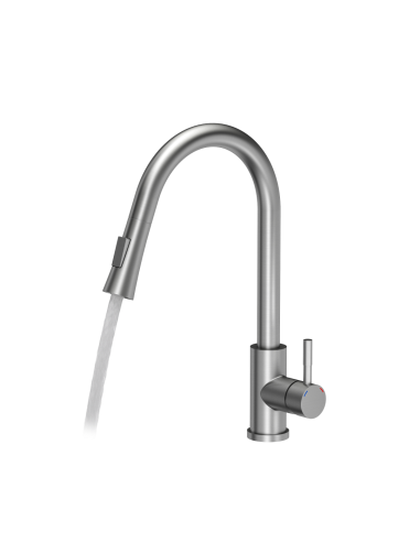 JULIA SteelQ Pull Out + Stream Change kitchen faucet steel - 3
