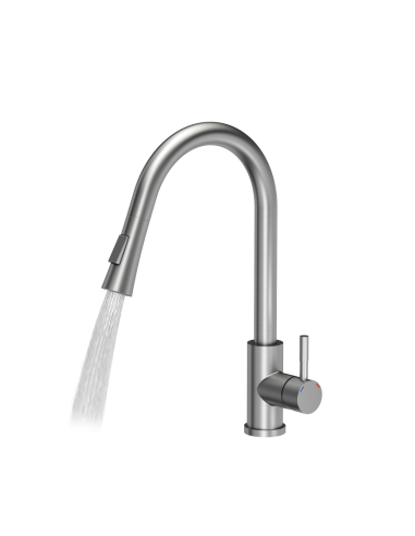JULIA SteelQ Pull Out + Stream Change kitchen faucet steel - 4