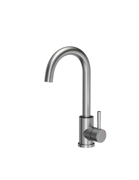 Kate steel kitchen faucet brushed steel - 1