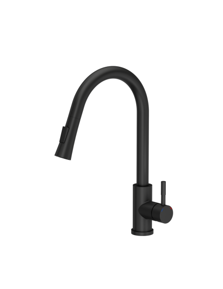 JULIA SteelQ Pull Out + Stream Change kitchen faucet pure carbon - 1 JULIA SteelQ Pull Out + Stream Change kitchen faucet pure carbon - 1