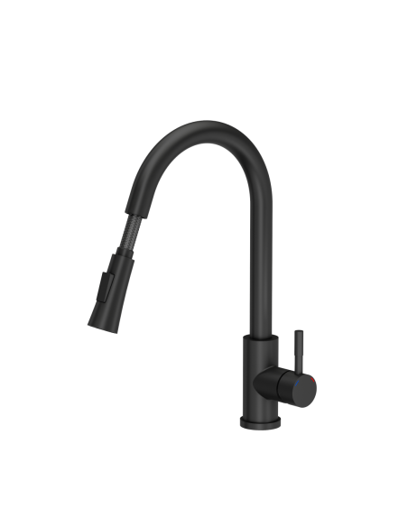 JULIA SteelQ Pull Out + Stream Change kitchen faucet pure carbon - 2 JULIA SteelQ Pull Out + Stream Change kitchen faucet pure carbon - 2