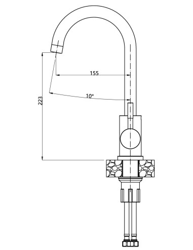 KATE steel kitchen faucet pure carbon - 2