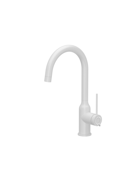 INGRID Q LINE SteelQ kitchen faucet / snow white mat - 1 INGRID Q LINE SteelQ kitchen faucet / snow white mat - 1