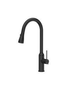 JESSICA Q LINE SteelQ kitchen faucet with pull-out spout and shower function / pure carbon - 1
