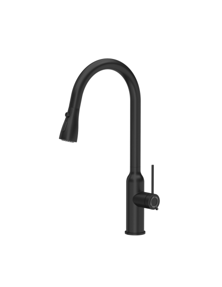 JESSICA Q LINE SteelQ kitchen faucet with pull-out spout and shower function / pure carbon - 1 JESSICA Q LINE SteelQ kitchen faucet with pull-out spout and shower function / pure carbon - 1