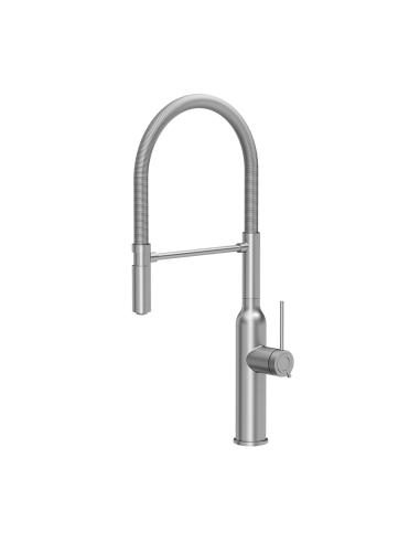 MARILYN Q LINE SteelQ kitchen faucet with a movable spring spout / steel - 1
