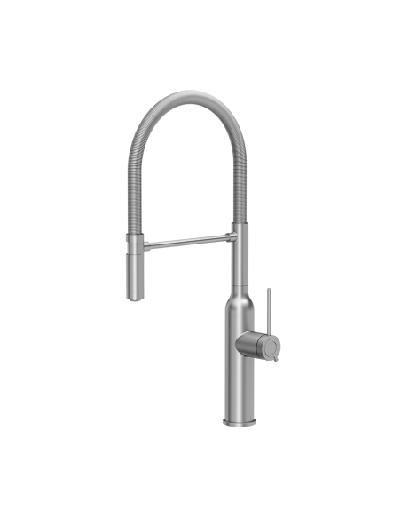 MARILYN Q LINE SteelQ kitchen faucet with a movable spring spout / steel - 1
